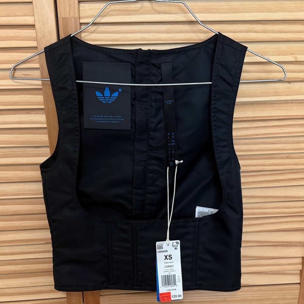 XS Adidas Black Corset Vest